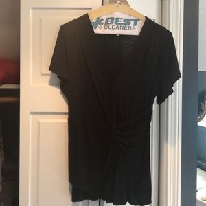 Black wrap top Anthro